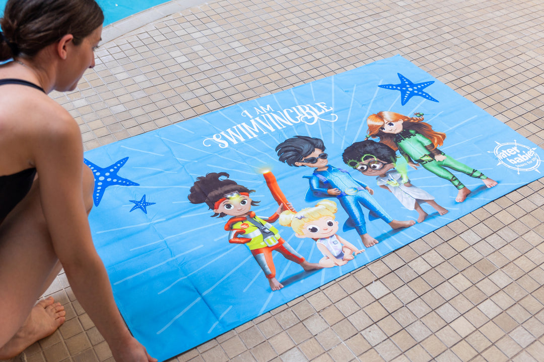 Water Babies x Dock & Bay I Am Swimvincible Pool & Beach Towel (160x90cm)
