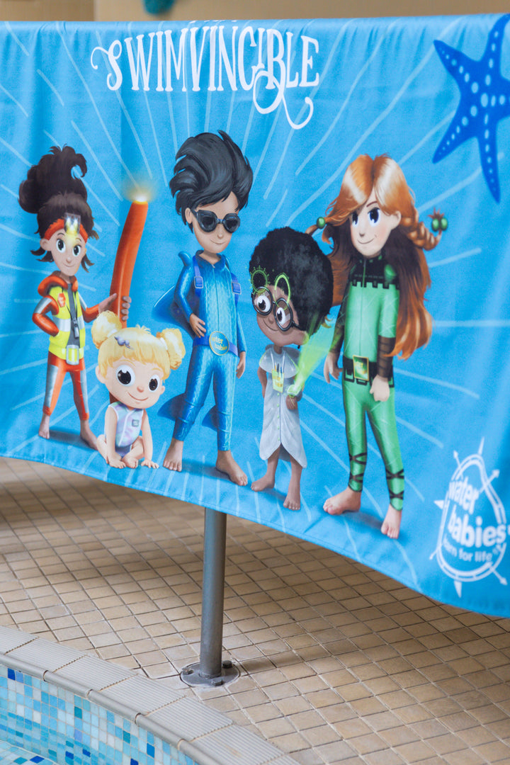 Water Babies x Dock & Bay I Am Swimvincible Pool & Beach Towel (160x90cm)