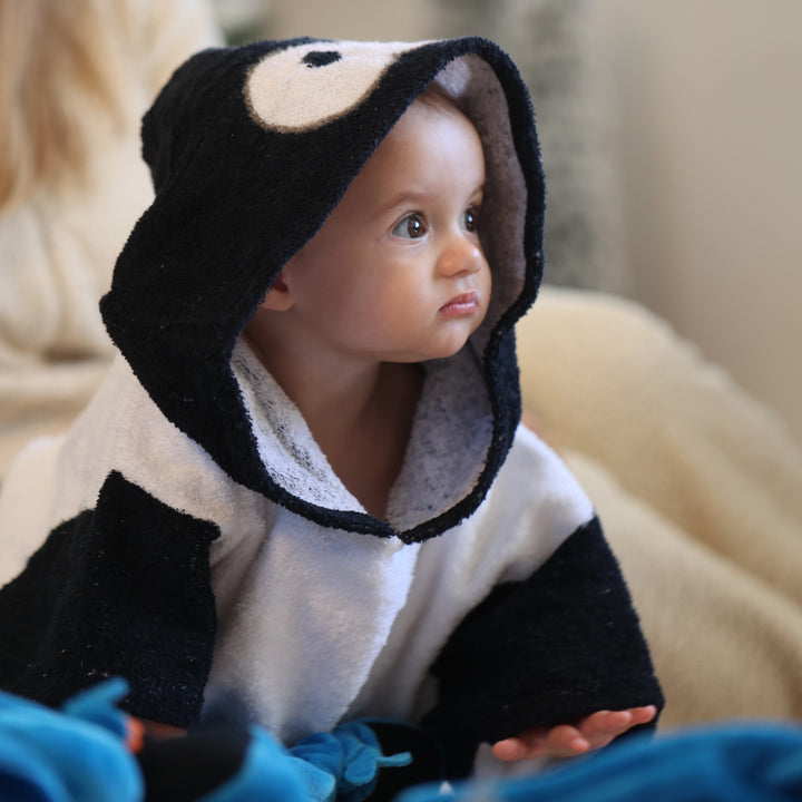 Inky Hooded Poncho Towel