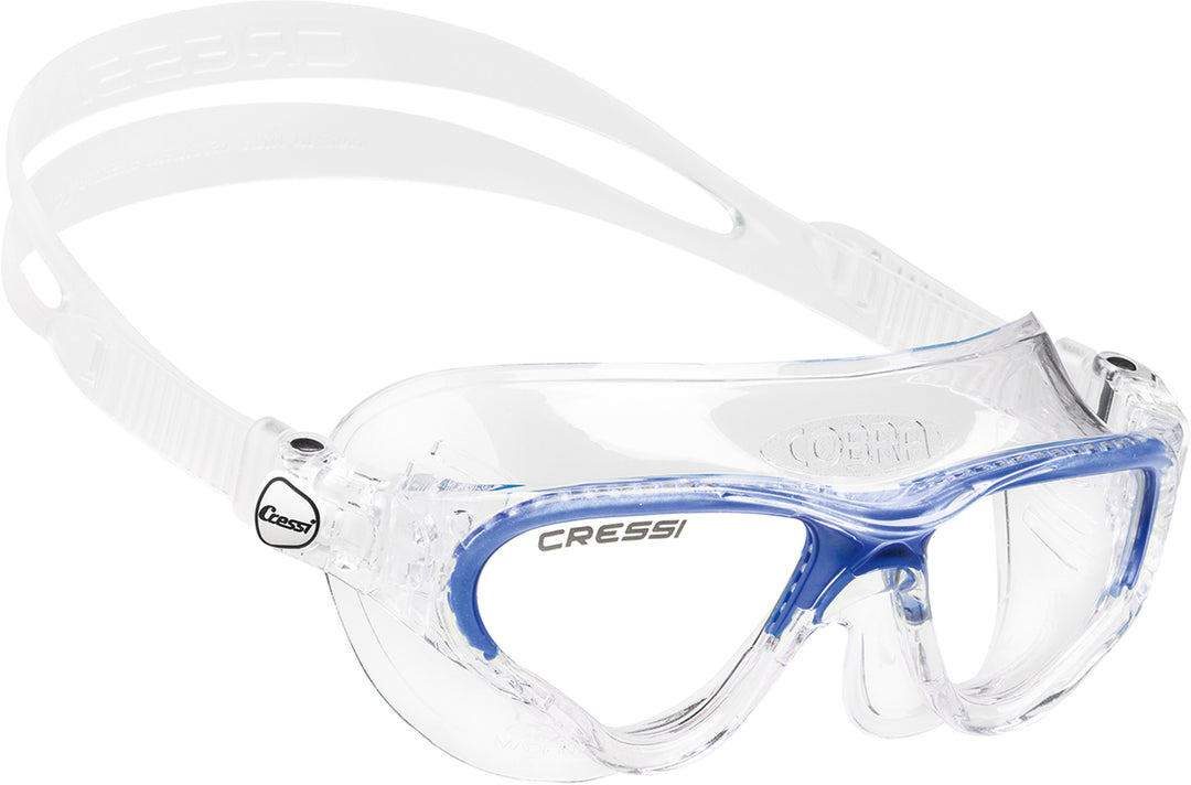 Swim mask in clear and blue