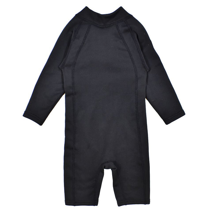 Black thermal all in one for toddlers, back.