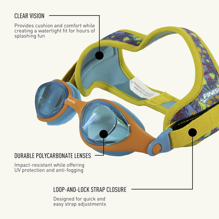 FINIS DragonFly Kids Swimming Goggles (Mirror & Tinted Lens)