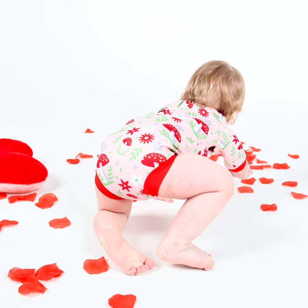 Mushroom Blush Happy Nappy Wetsuit