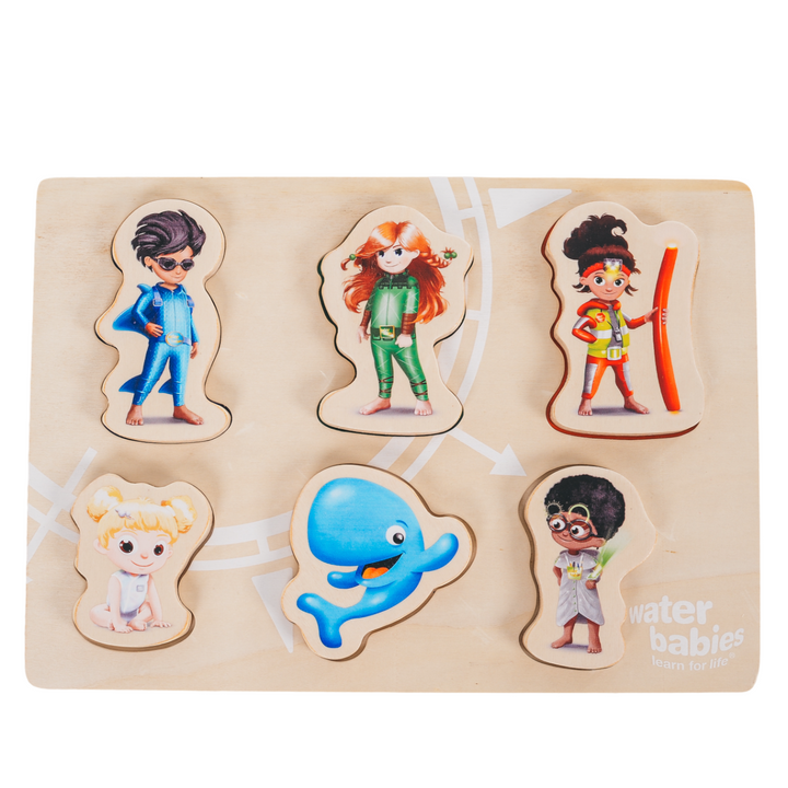 Water Babies Swimvincibles Chunky Wooden Puzzle (6 Pieces)