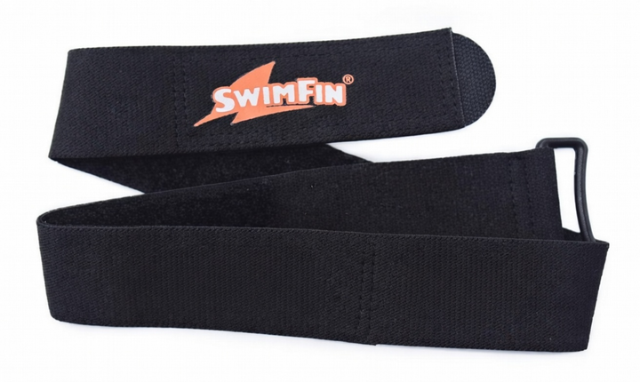 Black swim fin strap with &