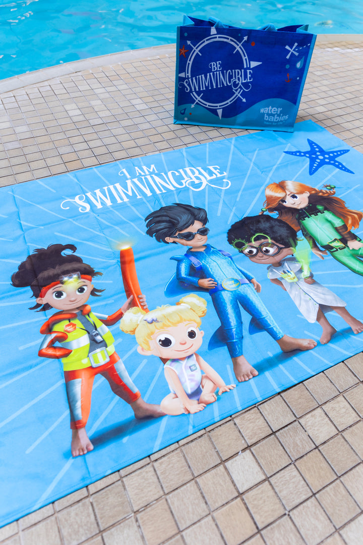 Water Babies x Dock & Bay I Am Swimvincible Pool & Beach Towel (160x90cm)