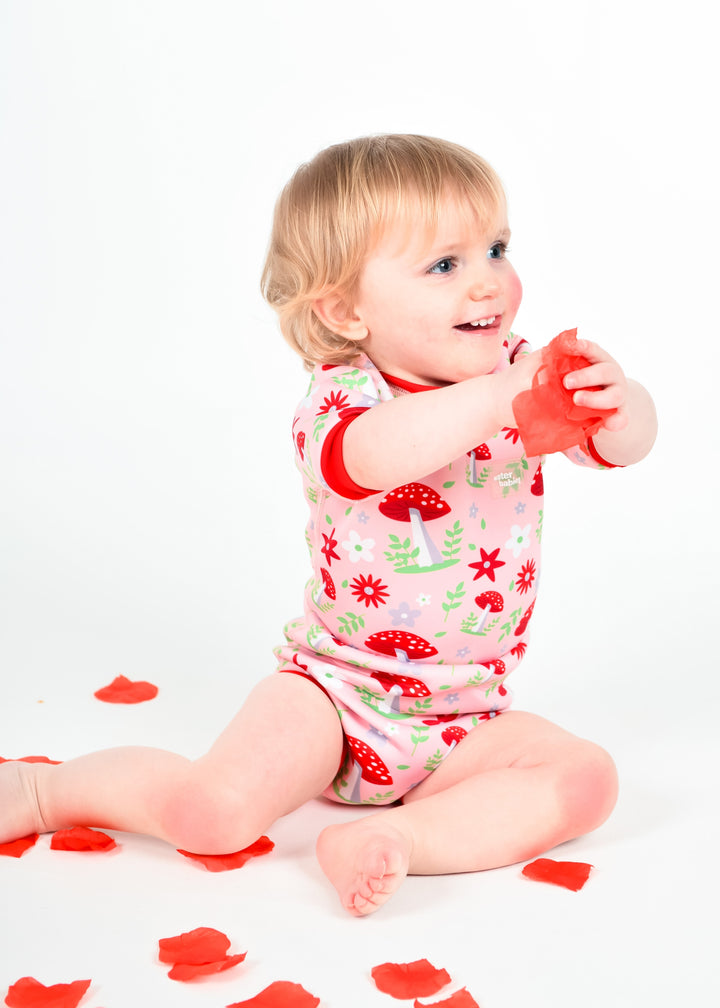 Mushroom Blush Happy Nappy Wetsuit