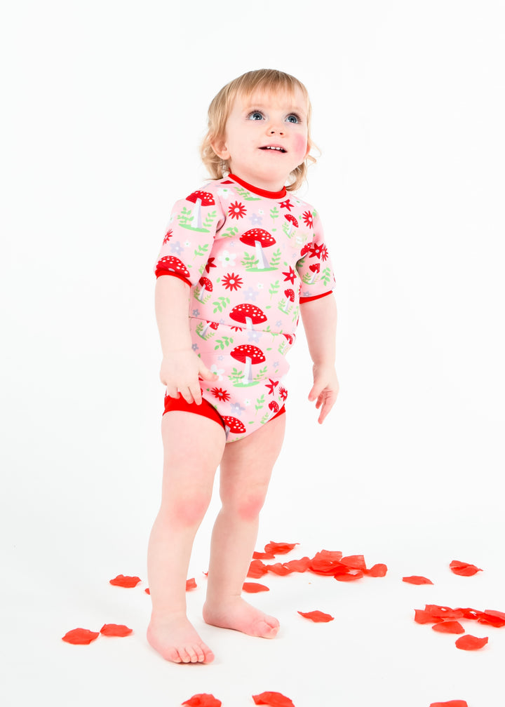 Mushroom Blush Happy Nappy Wetsuit