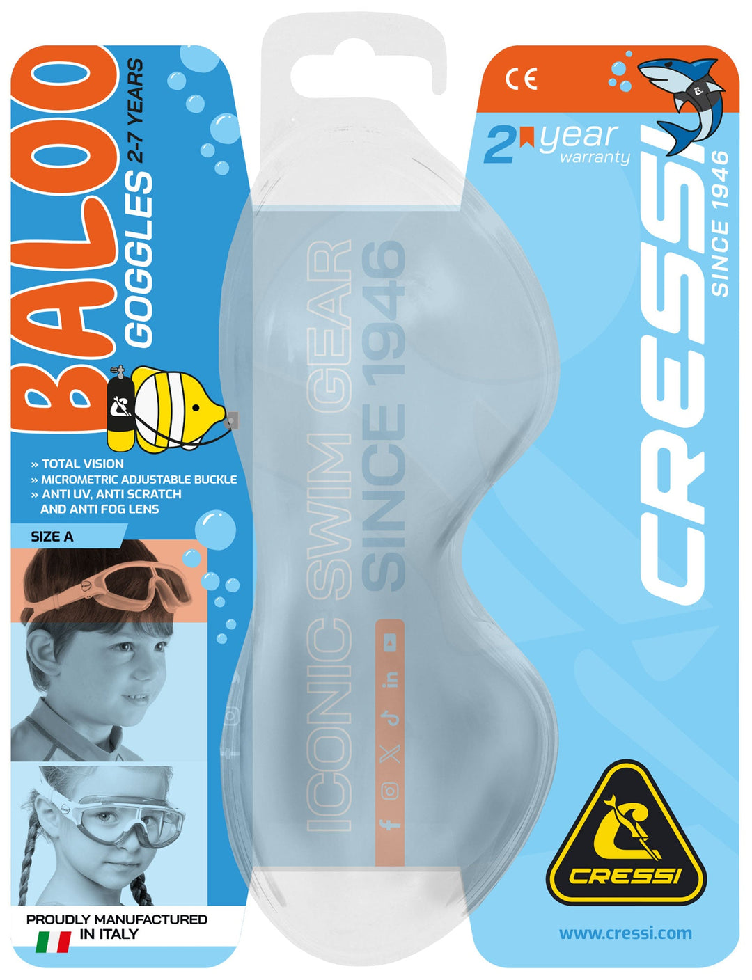 Cressi Kids Swimming Goggles Baloo