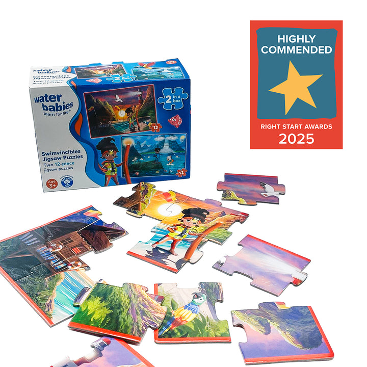 Water Babies x Orchard Toys Swimvincibles Jigsaw Puzzles 2 in a Box (12-piece)