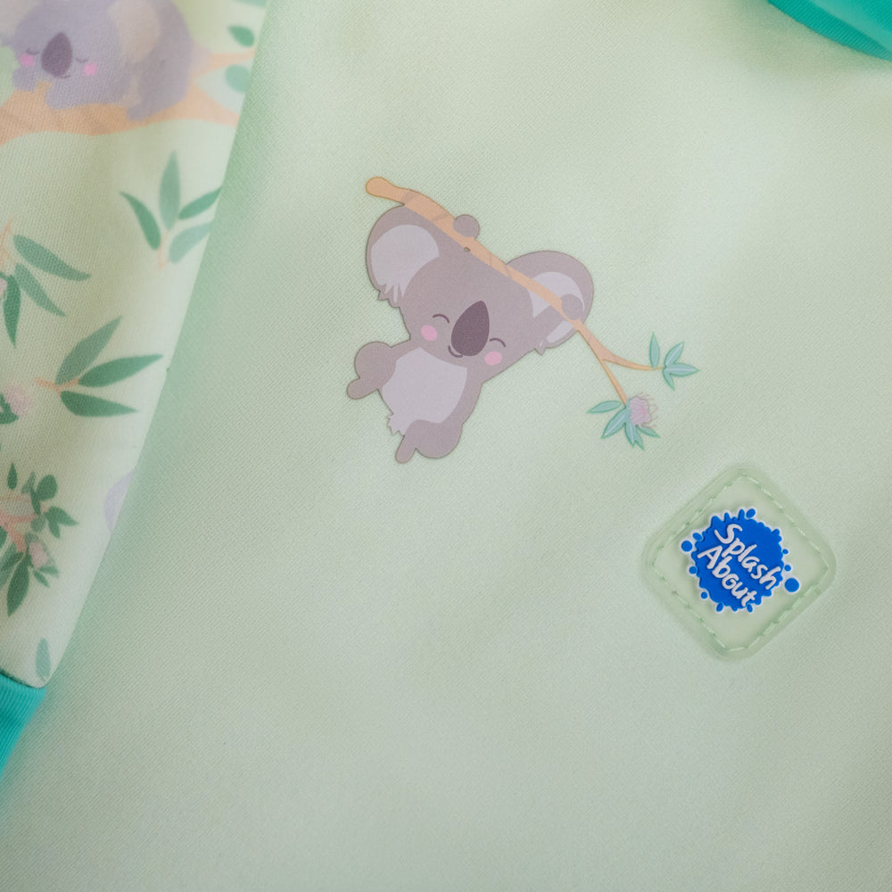Close up of koalas themed print.