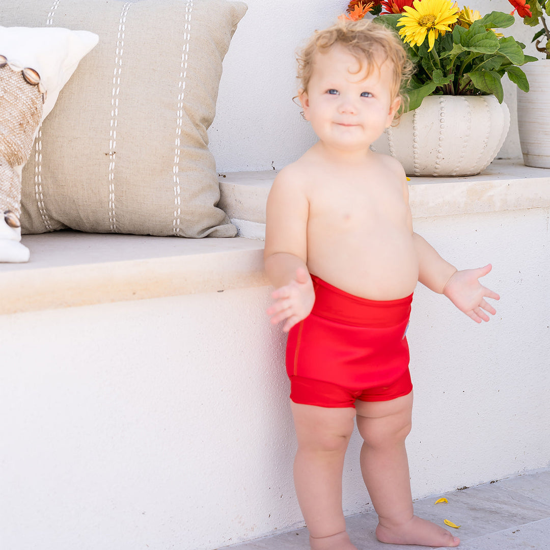 Red Happy Nappy