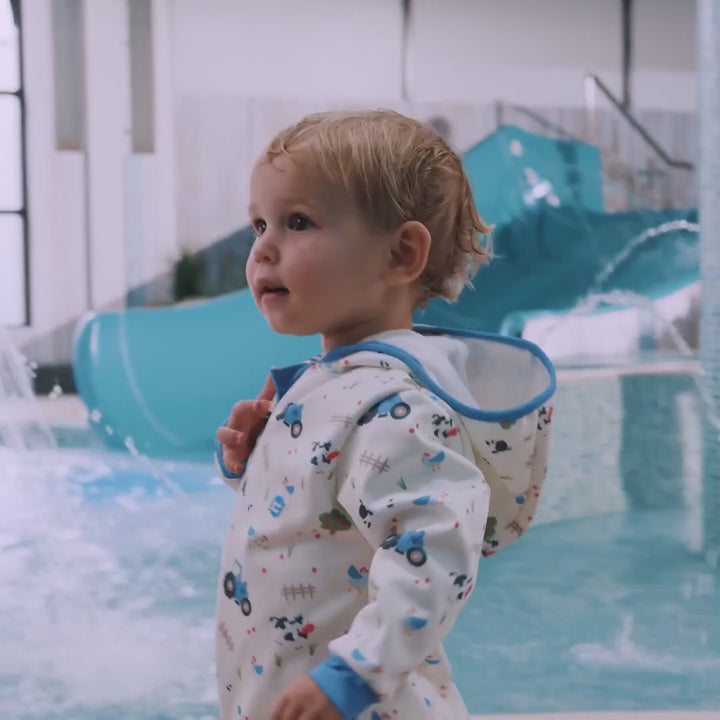Tractor Tales After Swim Waterproof Onesie