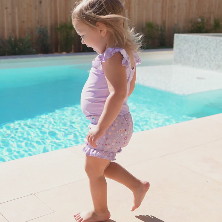 Lilac Spring Happy Nappy Costume with Frills