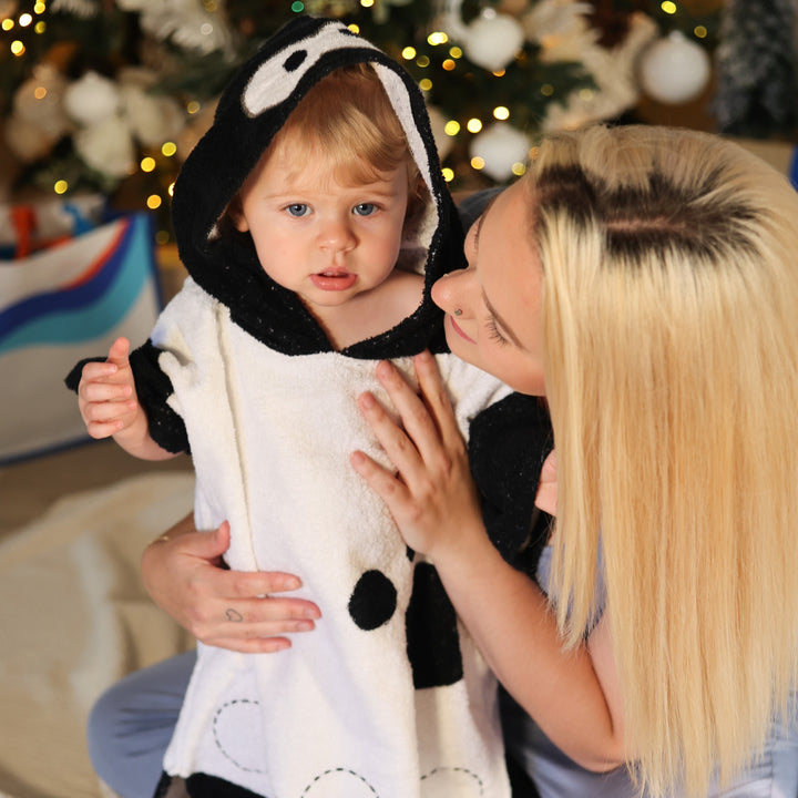 Inky Hooded Poncho Towel