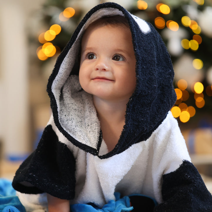 Inky Hooded Poncho Towel