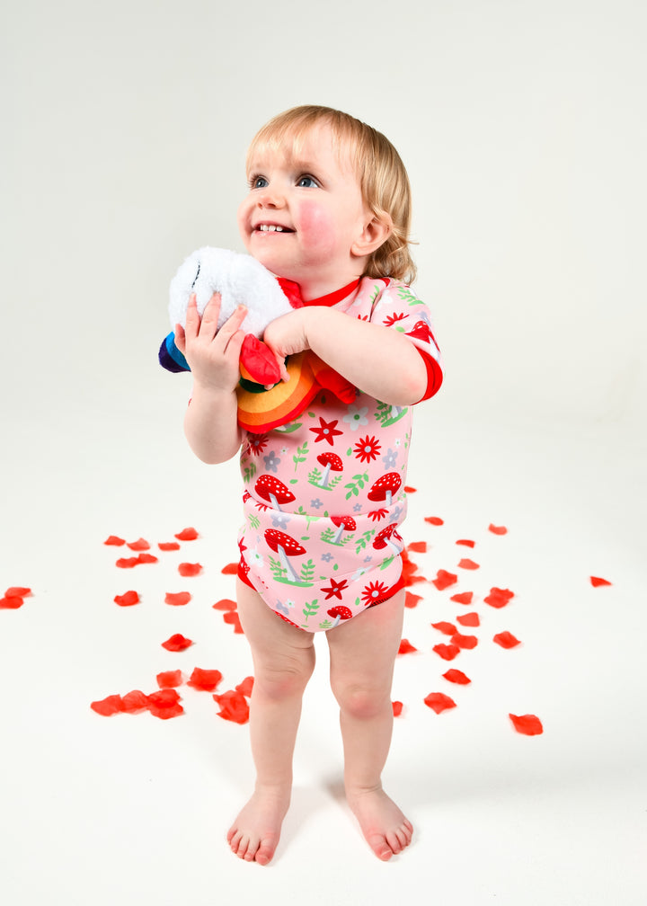 Mushroom Blush Happy Nappy Wetsuit