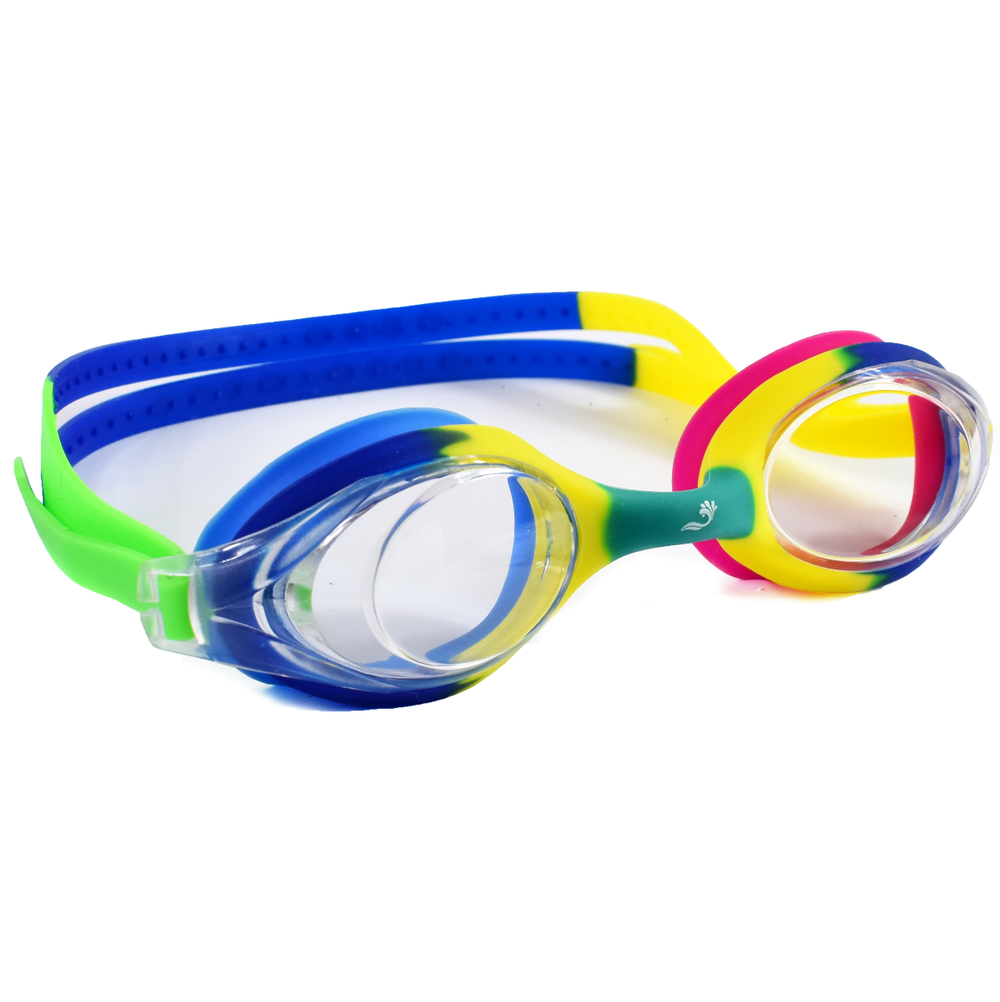 Colourful goggles for children, side view