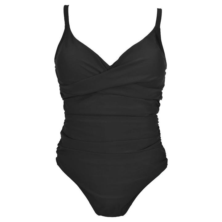 Ladies Swimming Costume Tummy Control Black