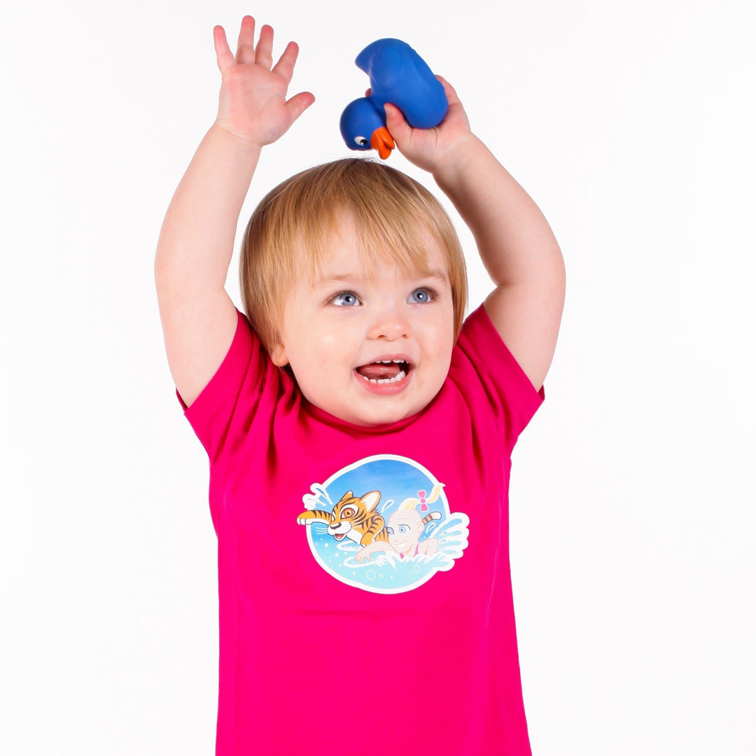 Water Babies Tiger Fuchsia Pink T-Shirt