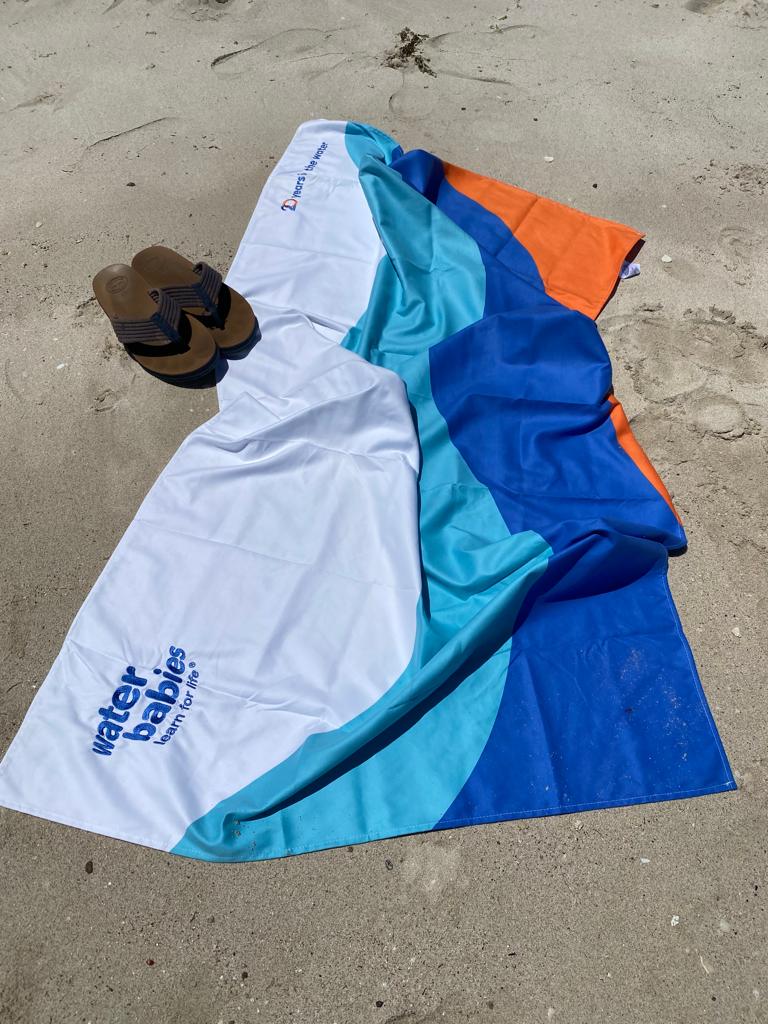 Water Babies x Dock & Bay Colour Waves Pool & Beach Towel (160x90cm)