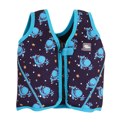 Baby float jacket swim vest in blue Bubba the Whale print