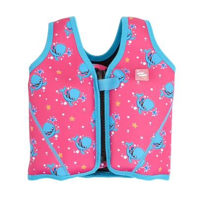 Baby float jacket swim vest in pink Bubba the Whale print