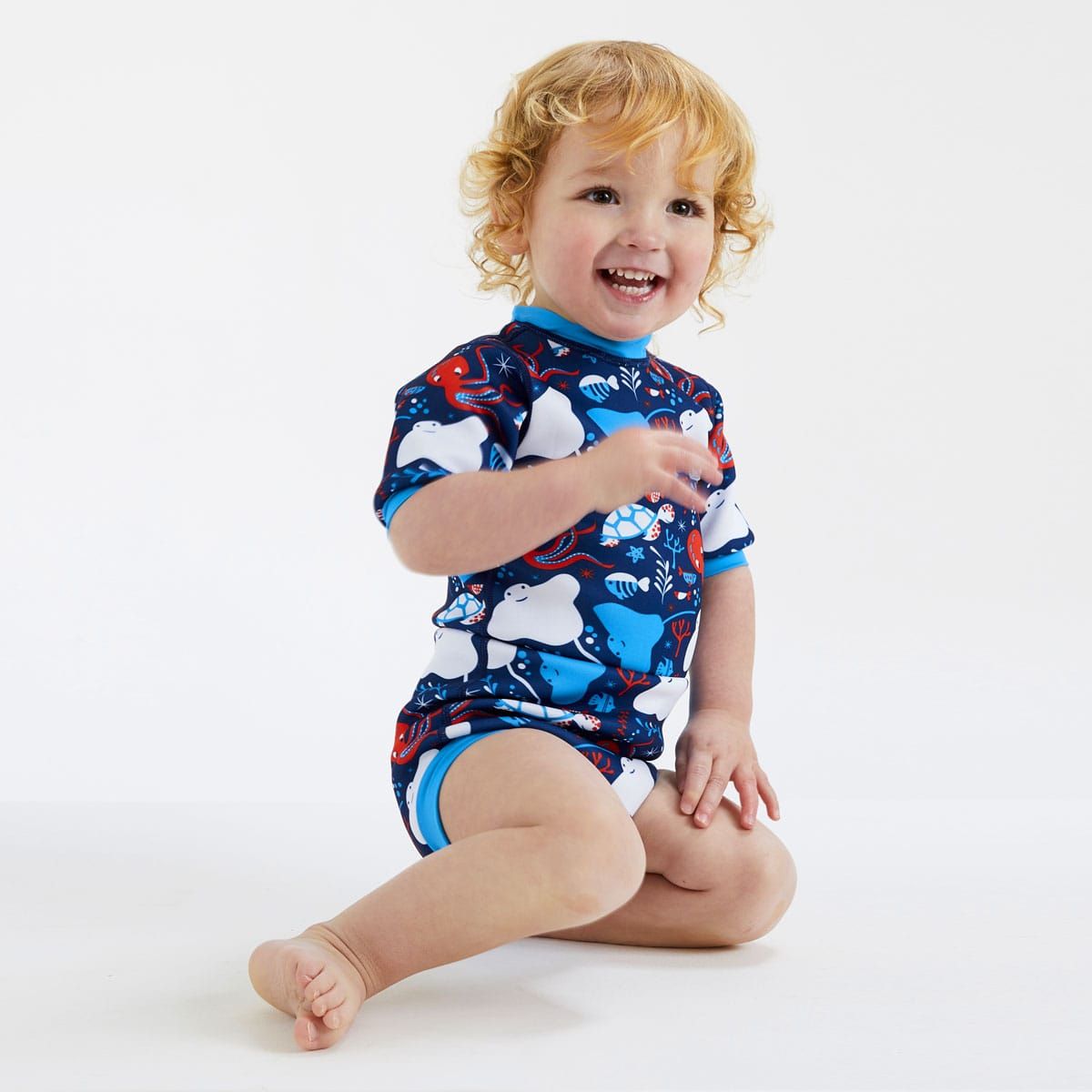 Splash About Happy Nappy Baby wetsuit met herbruikbare zwemluier Under The Sea 12-24 Maanden Splash About Happy Nappy Baby wetsuit met herbruikbare zwemluier Under The Sea 12-24 Maanden