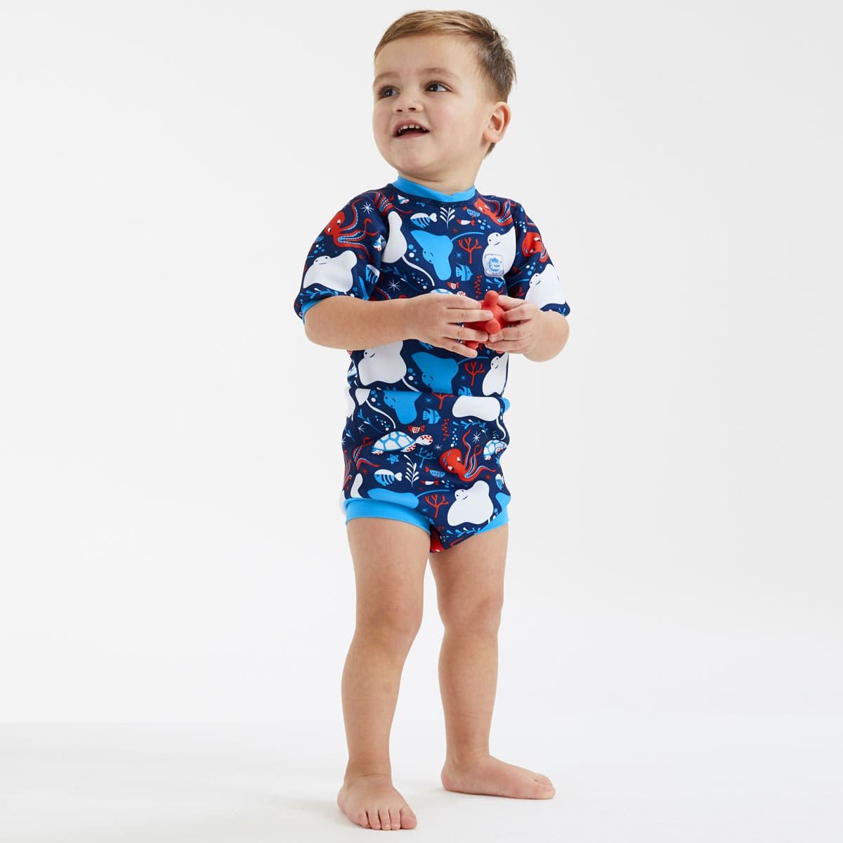 Splash About Happy Nappy Baby wetsuit met herbruikbare zwemluier, Garden Delight, 12-24 Maanden Splash About Happy Nappy Baby wetsuit met herbruikbare zwemluier, Garden Delight, 12-24 Maanden