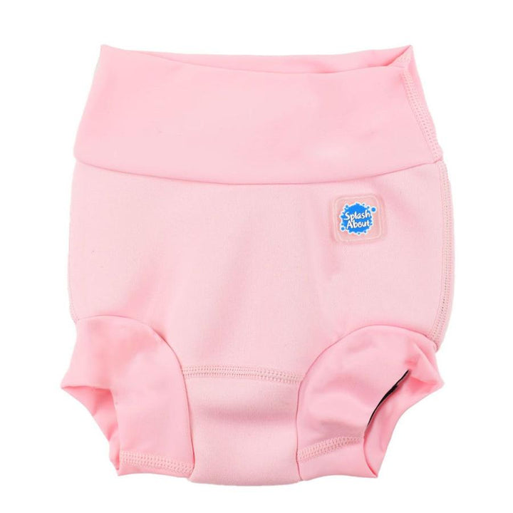 Plain baby pink Happy Nappy. Front.