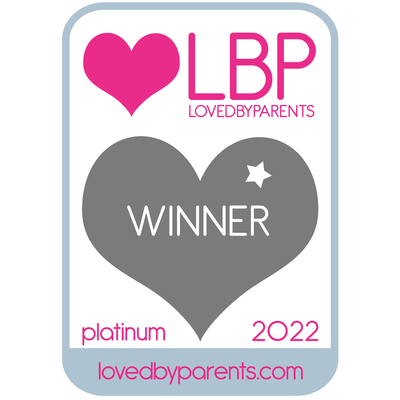 Platinum Winner Loved By Parents 2022 logo.