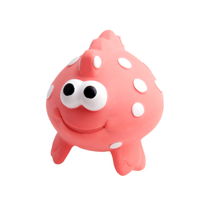 Pink fish with white dots bath and teething toy