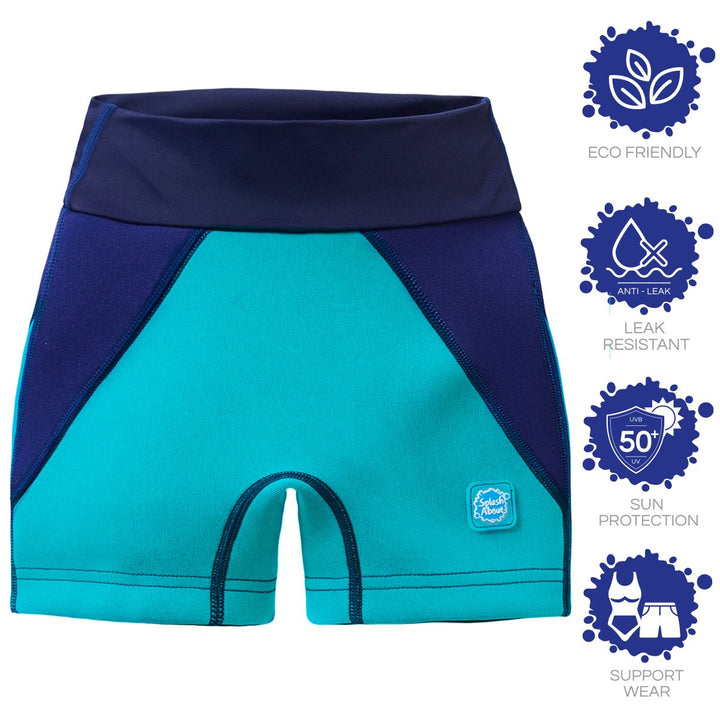 Navy & Jade Child Splash Jammers